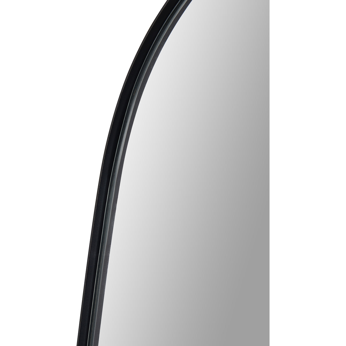 Bergen 36" Tall Rectangle Wall Mirror, Black-Mirrors-DECOROLALA