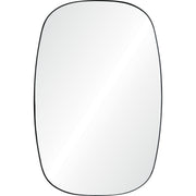 Bergen 36" Tall Rectangle Wall Mirror, Black-Mirrors-DECOROLALA