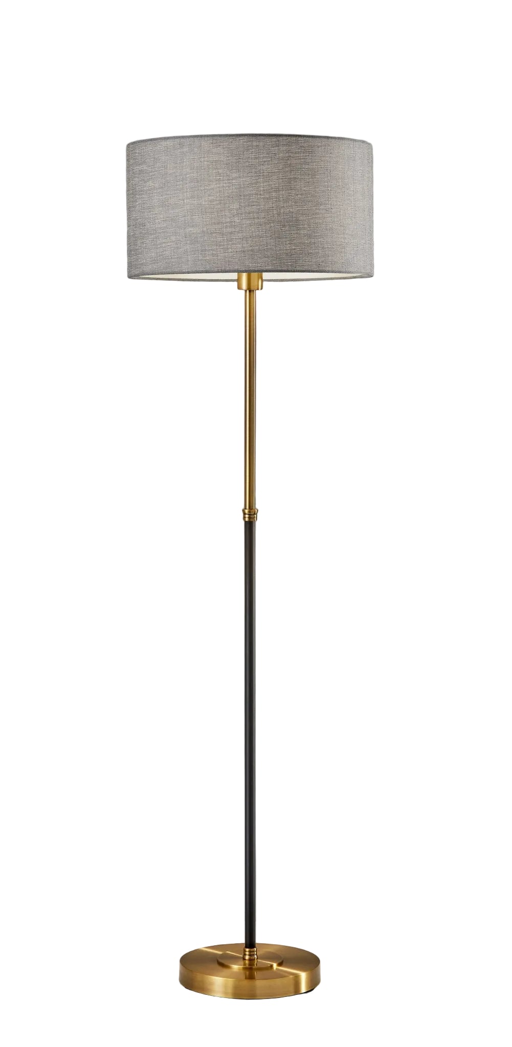 Bergen Floor Lamp - Black & Brass 59" Mid-Century-Lighting-DECOROLALA
