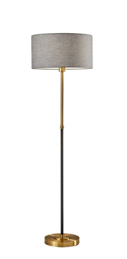 Bergen Floor Lamp - Black & Brass 59" Mid-Century-Lighting-DECOROLALA