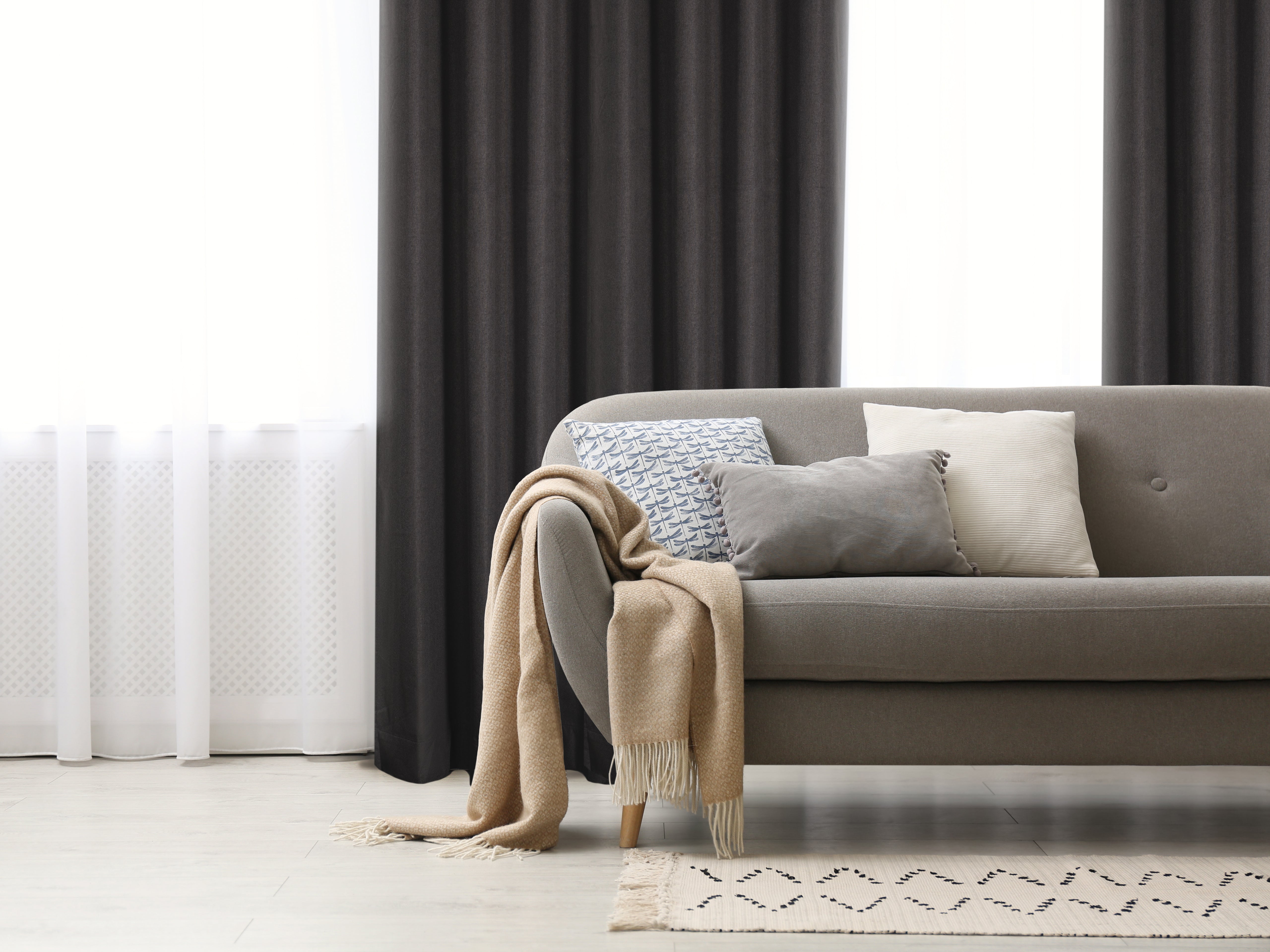 Berlin Textured Blackout Grommet Curtain 52" x 108"-Curtains-DECOROLALA