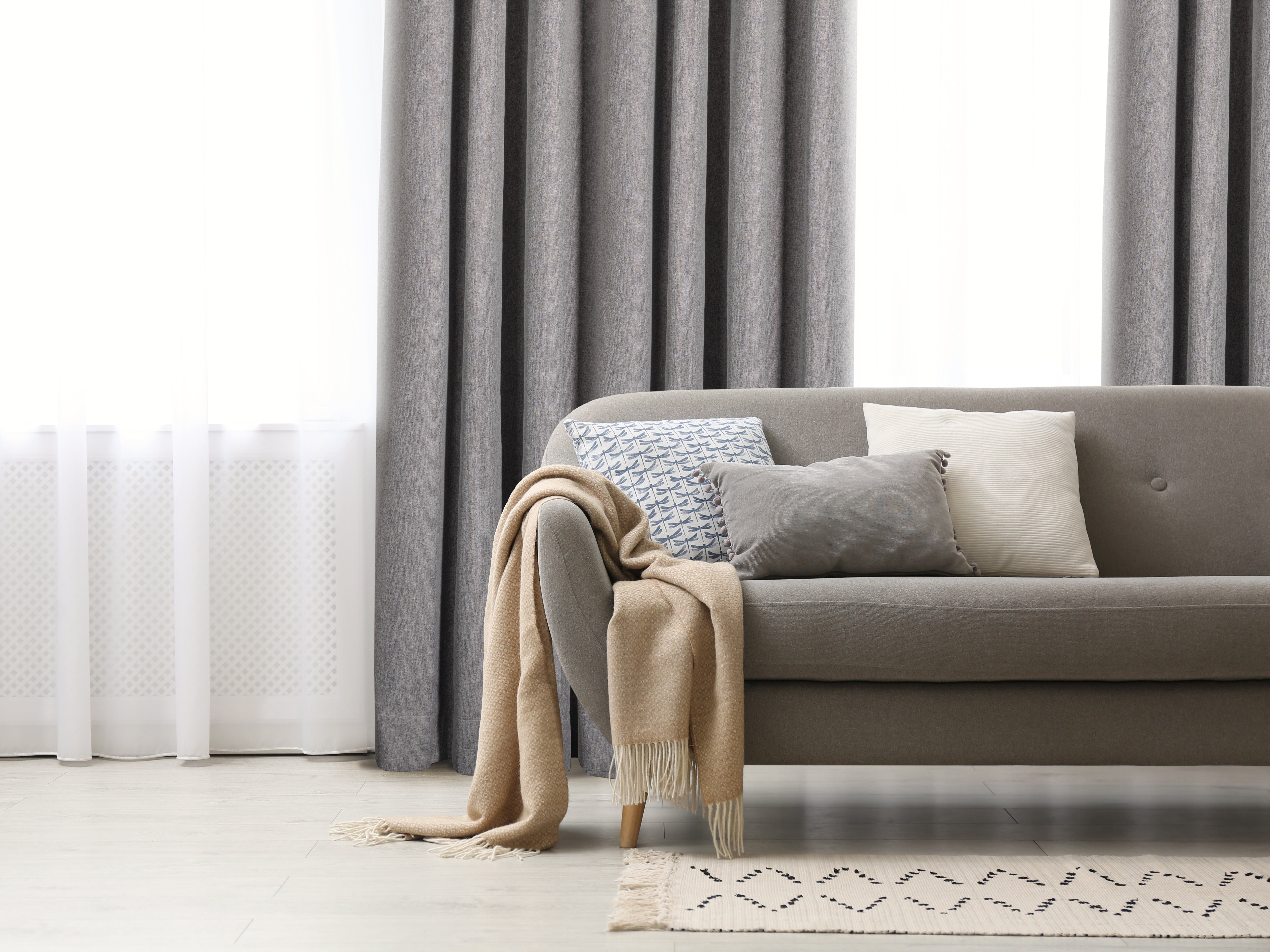 Berlin Textured Blackout Grommet Curtain 52" x 108"-Curtains-DECOROLALA