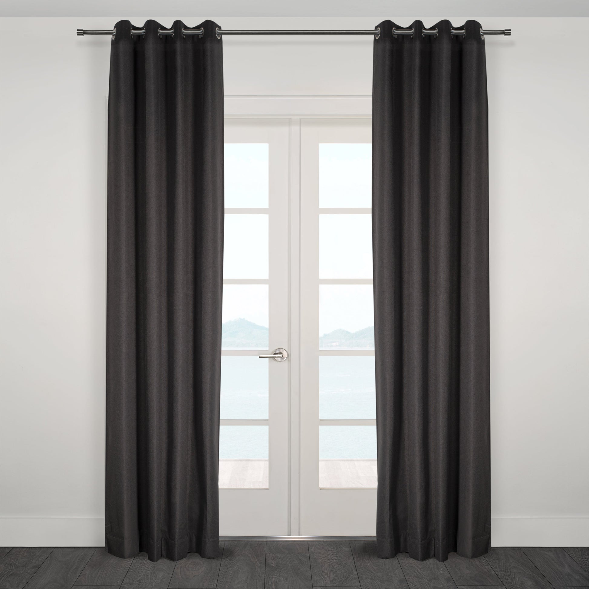 Berlin Textured Blackout Grommet Curtain 52" x 108"-Curtains-DECOROLALA