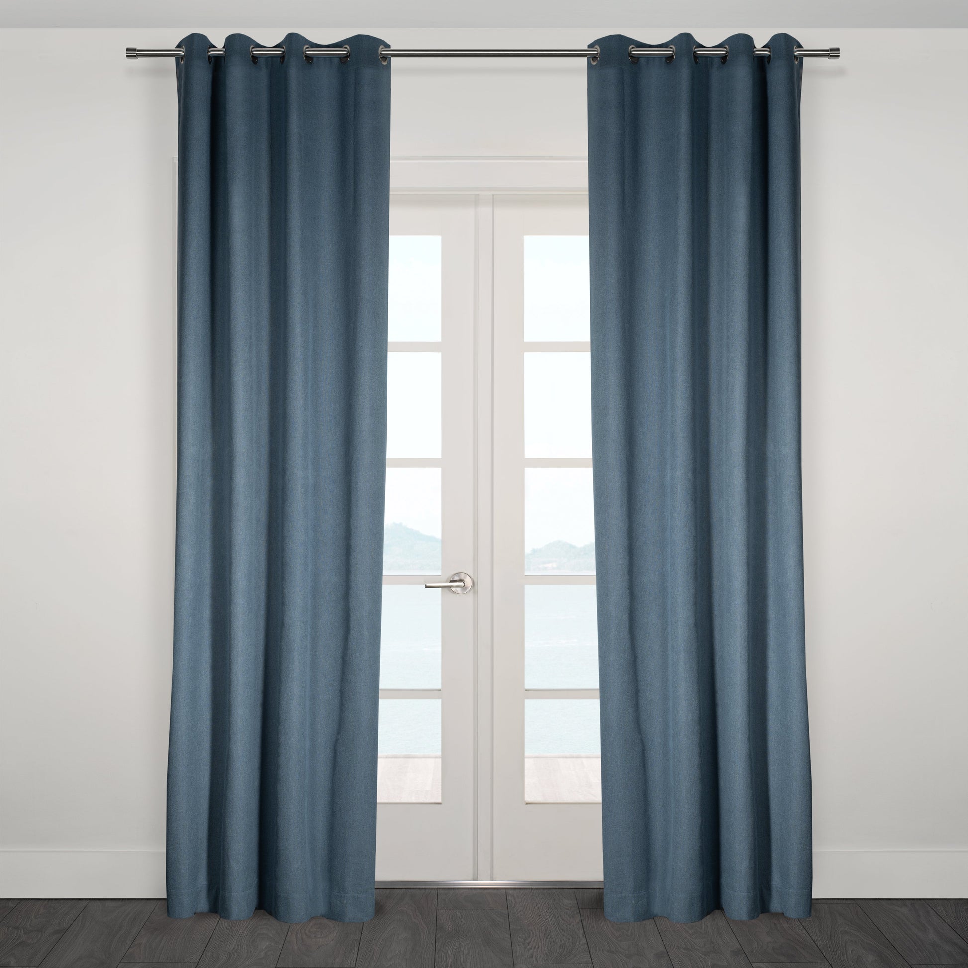 Berlin Textured Blackout Grommet Curtain 52" x 108"-Curtains-DECOROLALA