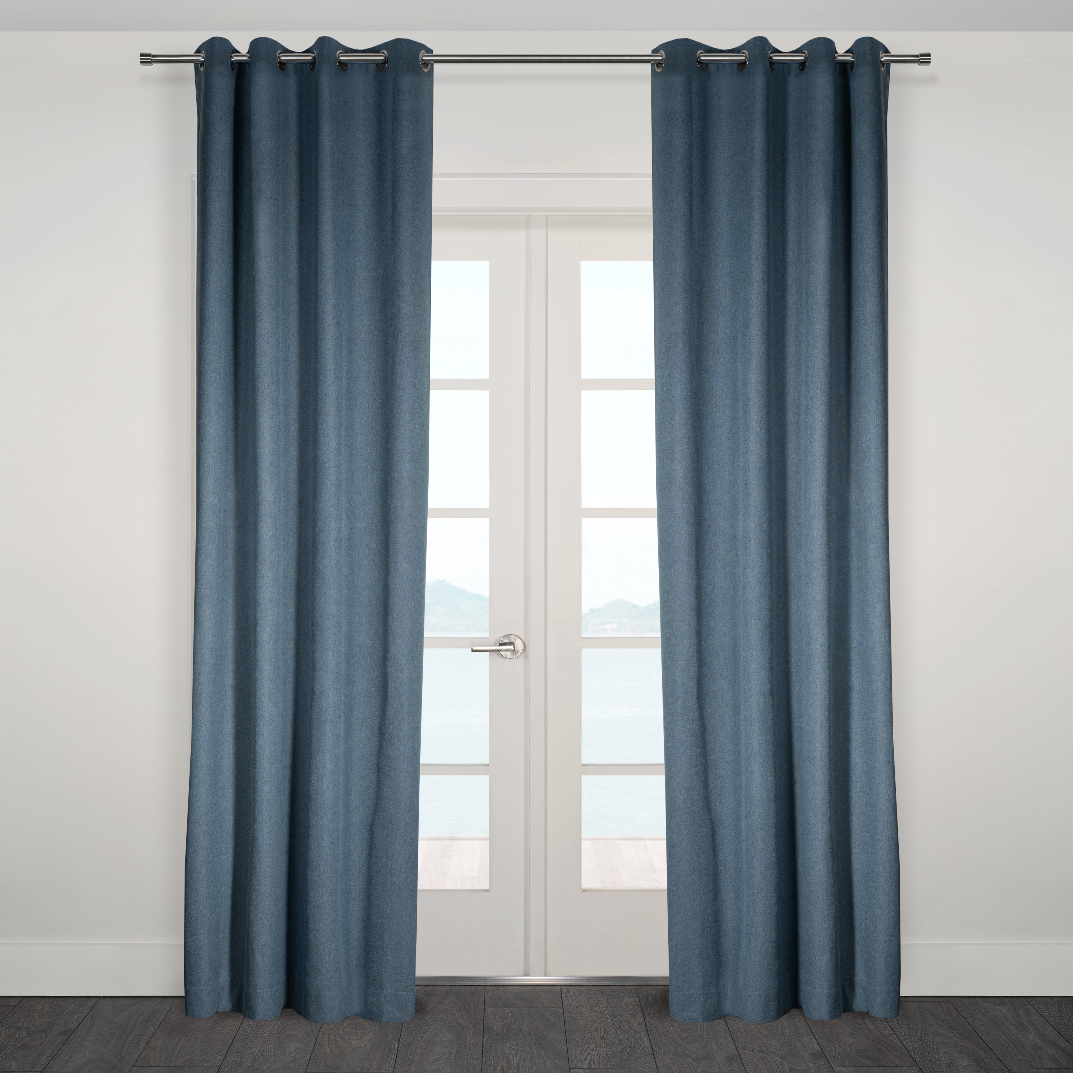 Berlin Textured Blackout Grommet Curtain 52" x 108"-Curtains-DECOROLALA