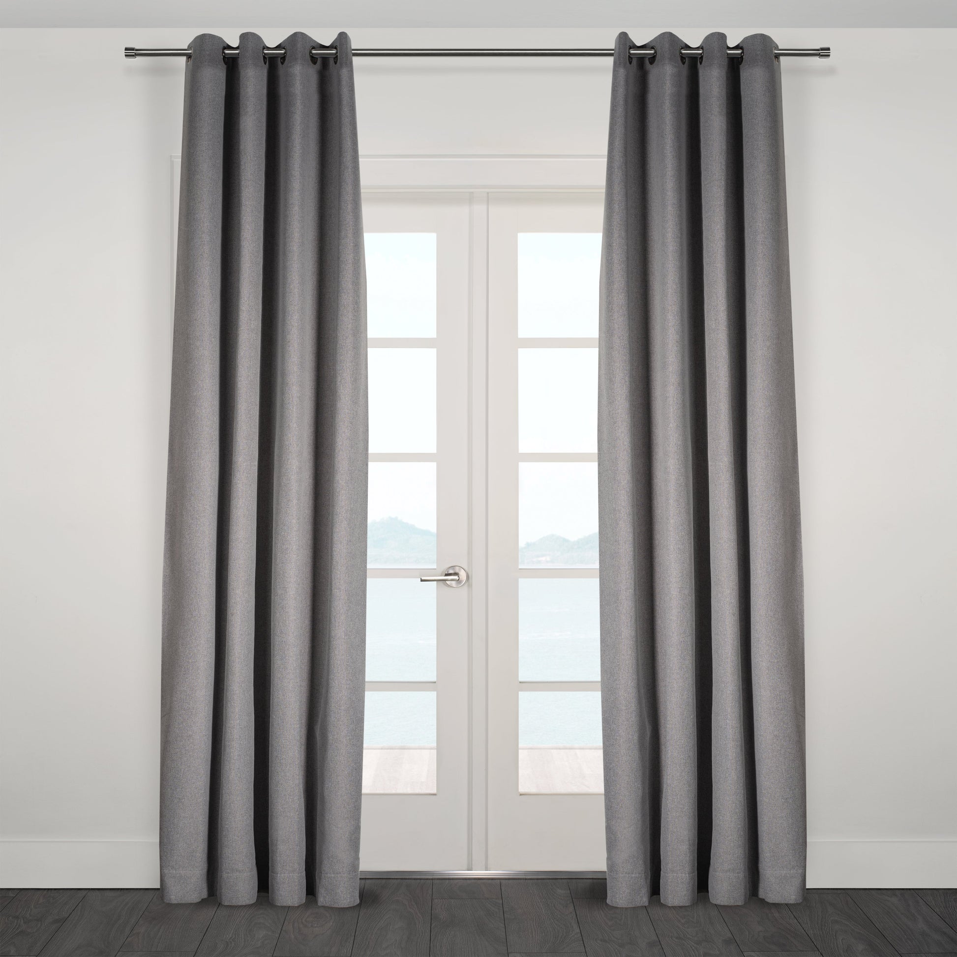 Berlin Textured Blackout Grommet Curtain 52" x 108"-Curtains-DECOROLALA
