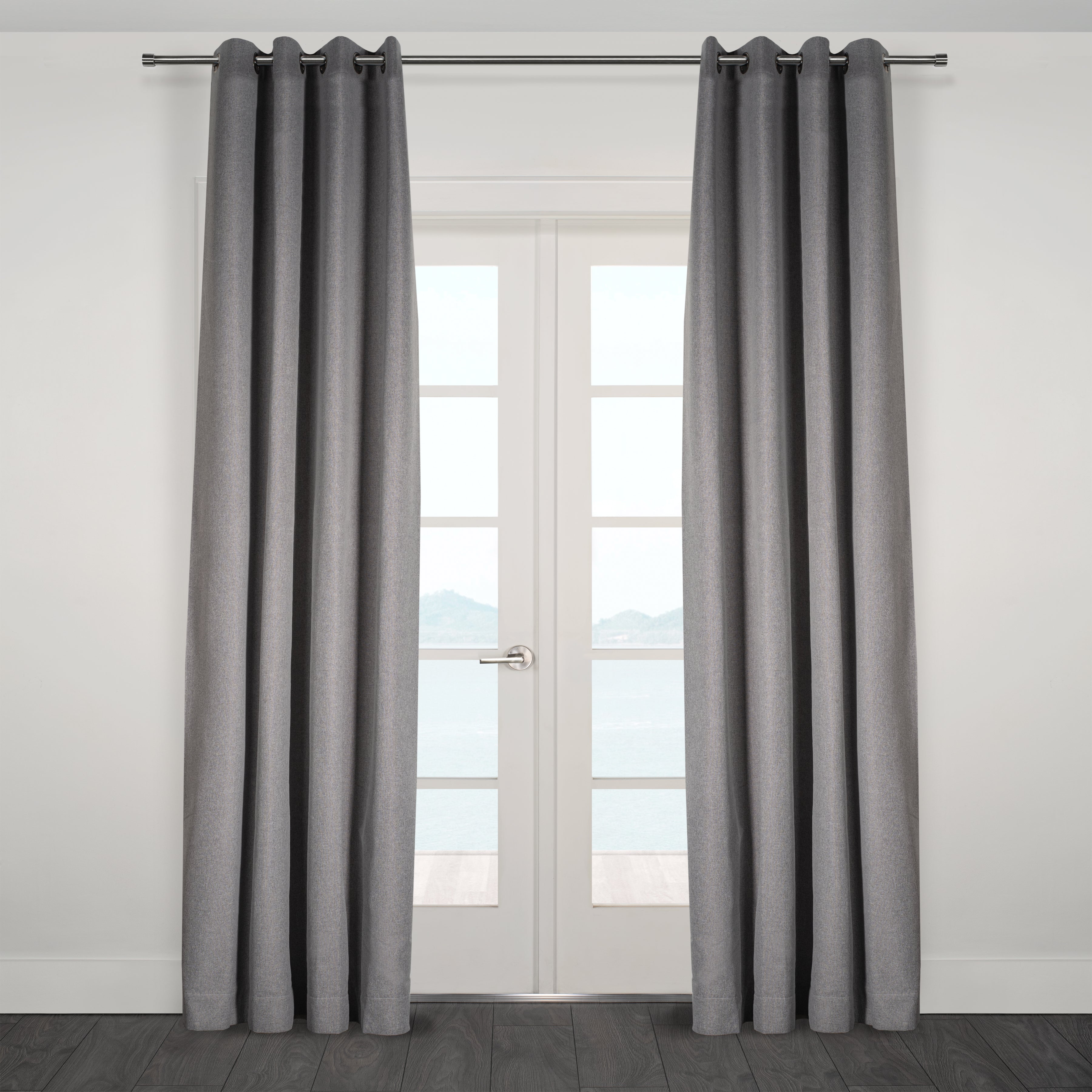 Berlin Textured Blackout Grommet Curtain 52" x 108"-Curtains-DECOROLALA