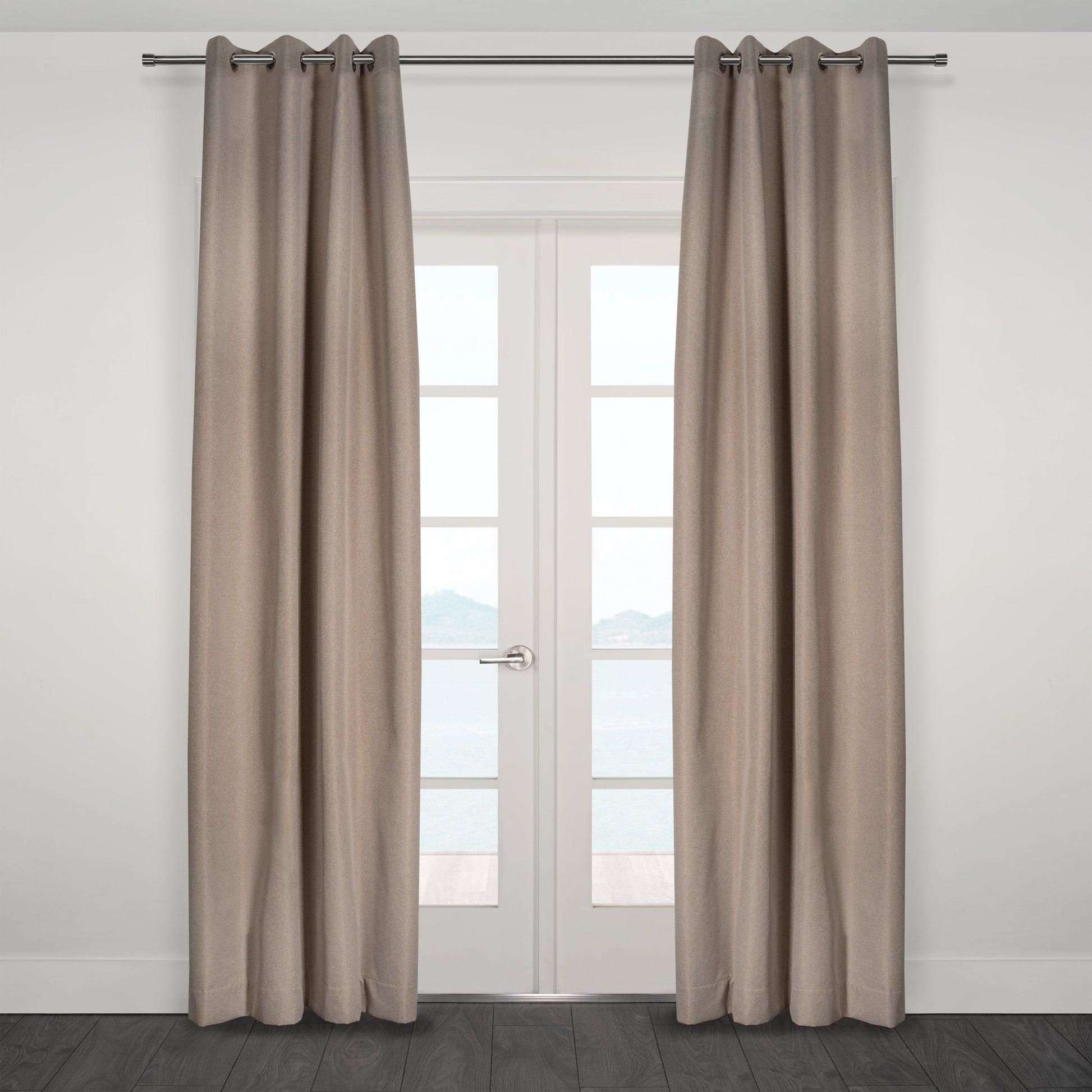 Berlin Textured Blackout Grommet Curtain 52" x 108"-Curtains-DECOROLALA