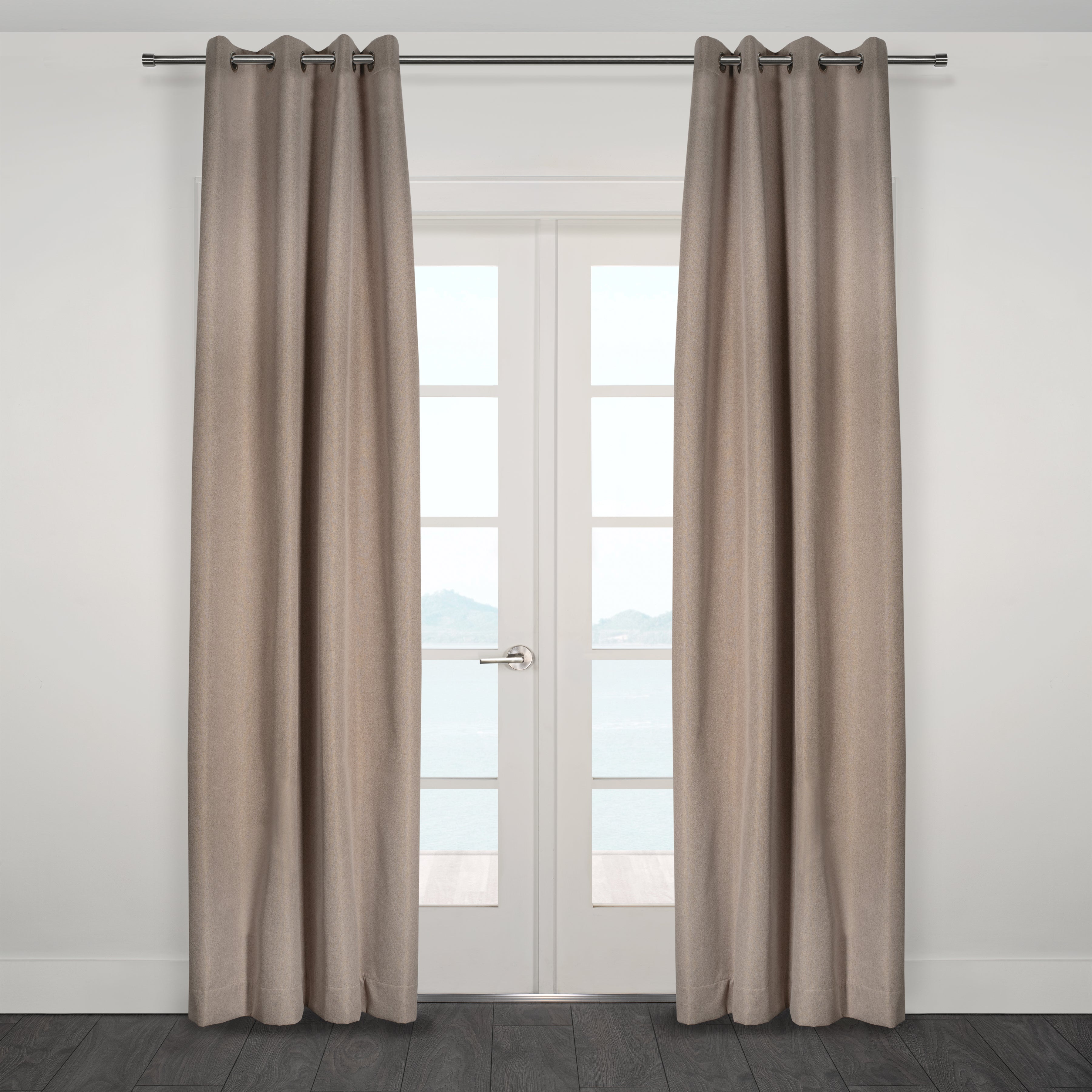 Berlin Textured Blackout Grommet Curtain 52" x 108"-Curtains-DECOROLALA