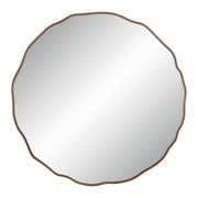 Bern 40" Tall Round Irregular Mirror, Antique Brushed Brass-Mirror-DECOROLALA