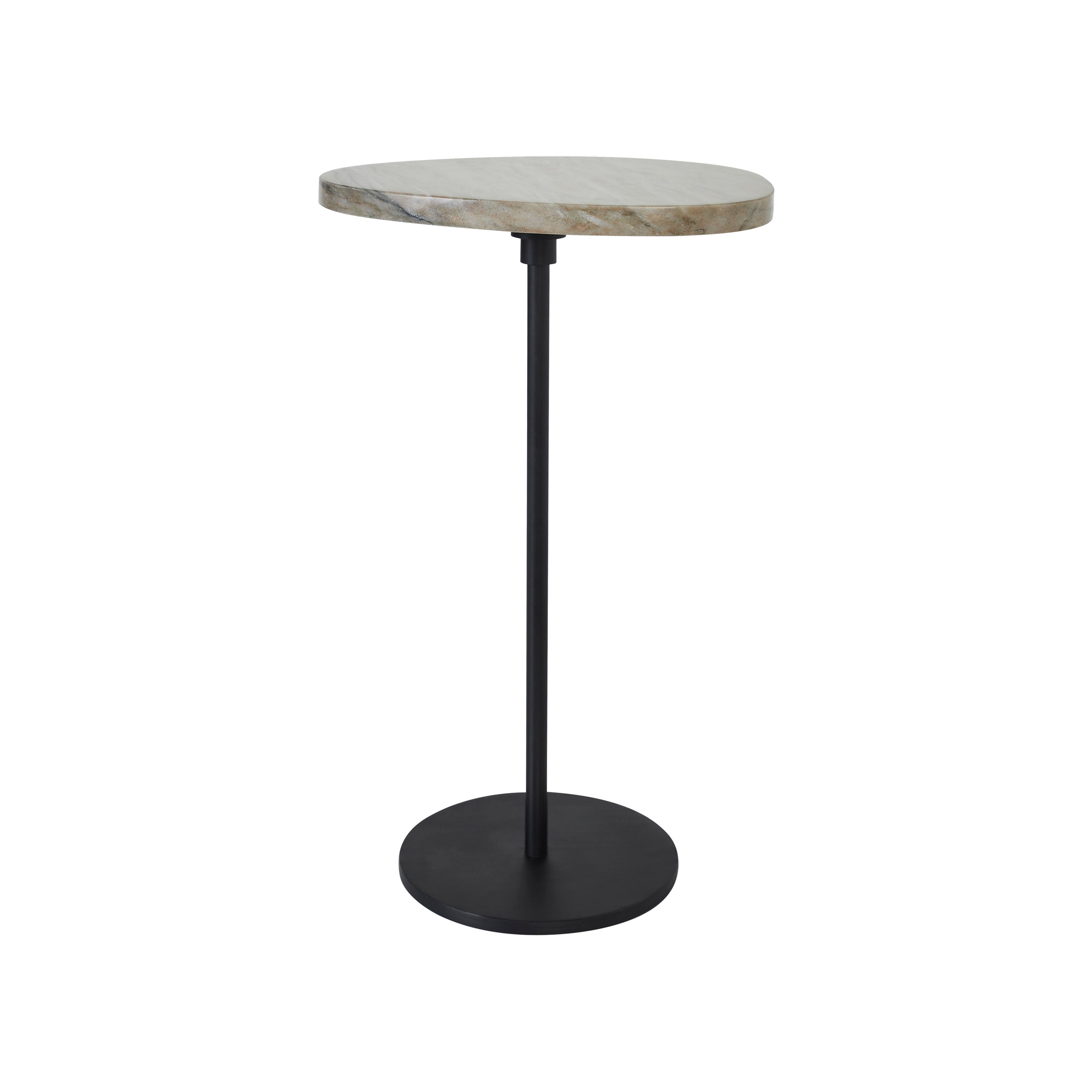 Bethany Indoor Iron Side Table, Black-End Table-DECOROLALA