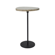 Bethany Indoor Iron Side Table, Black-End Table-DECOROLALA