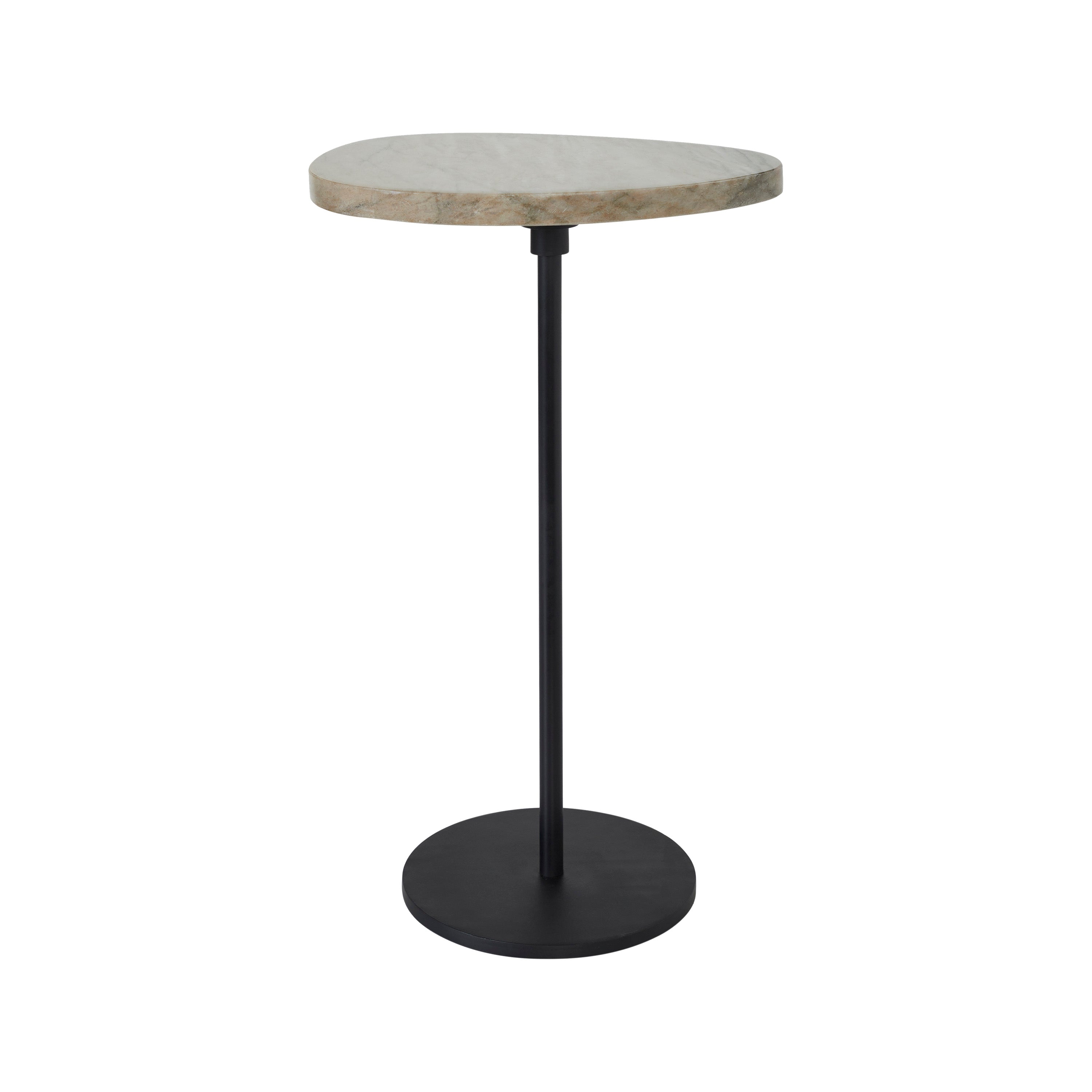 Bethany Indoor Iron Side Table, Black-End Table-DECOROLALA