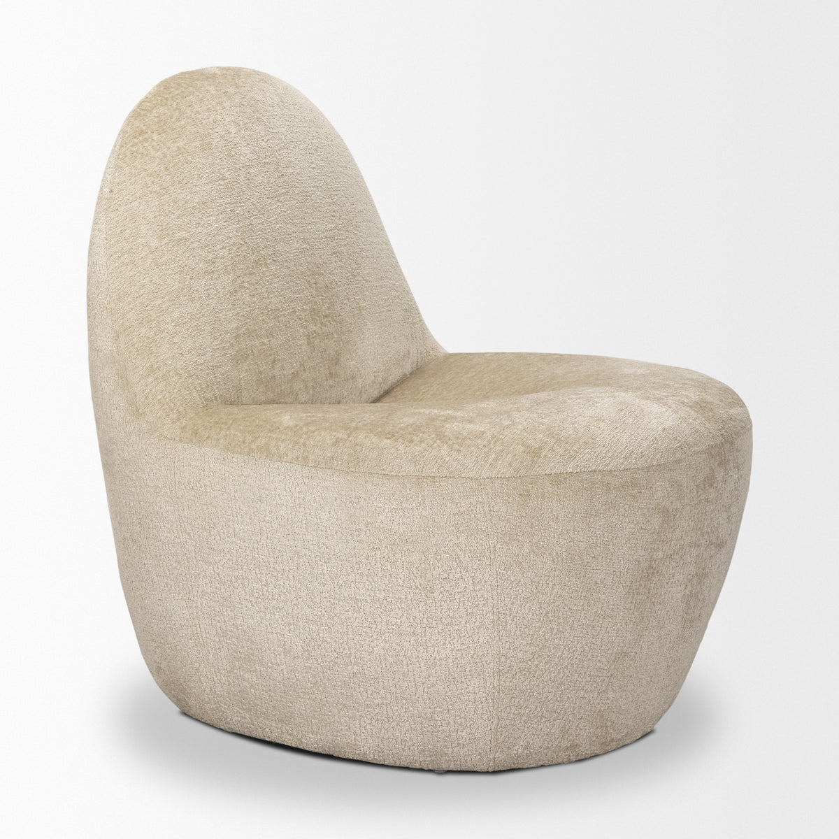 Beverly Chenille Accent Chair - Beige-Accent Chairs-DECOROLALA