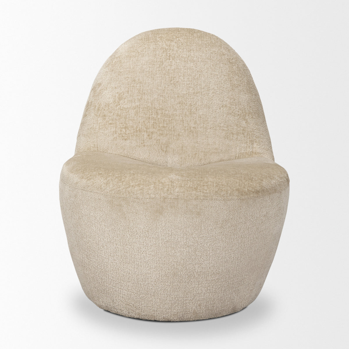Beverly Chenille Accent Chair - Beige-Accent Chairs-DECOROLALA