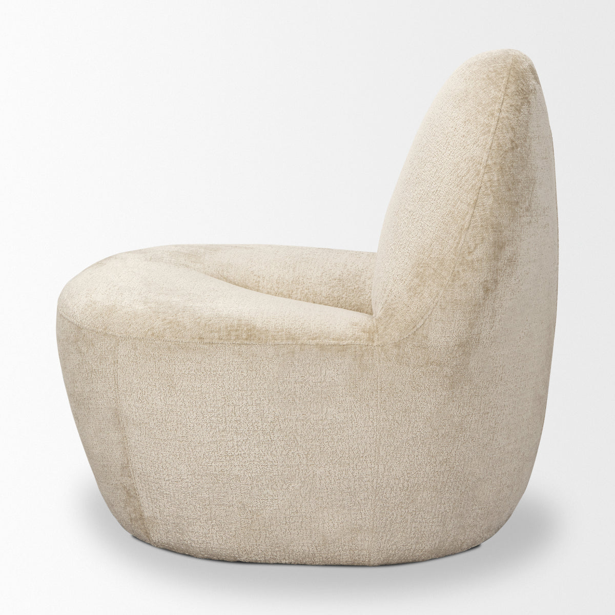 Beverly Chenille Accent Chair - Beige-Accent Chairs-DECOROLALA