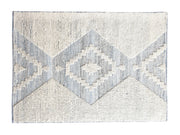 Bewick I 96 x 120 White/Gray Pattern Woven Rug-Area Rugs-DECOROLALA