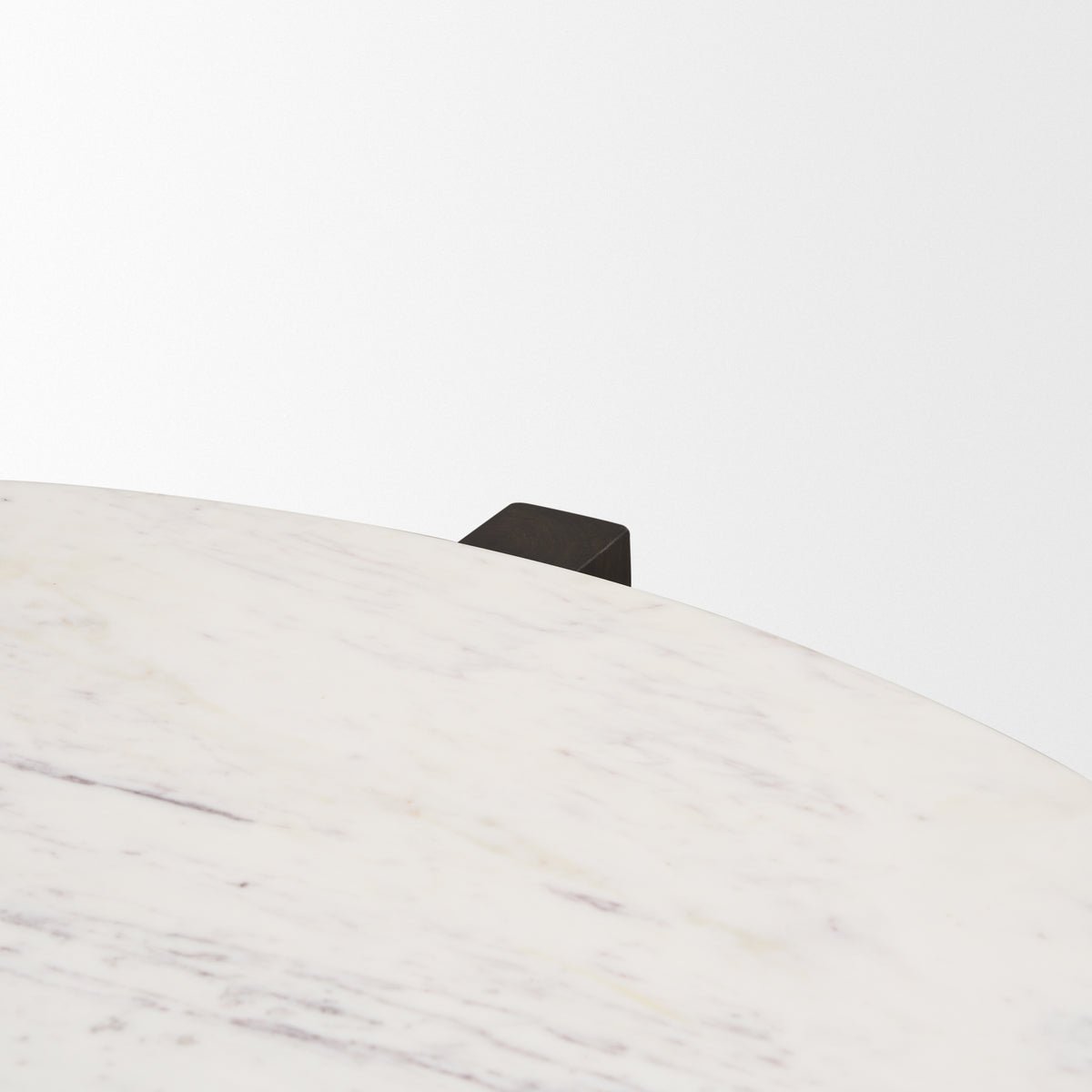 Bianca Light Brown Wood w/ Round Marble Top Coffee Table-Coffee Tables-DECOROLALA