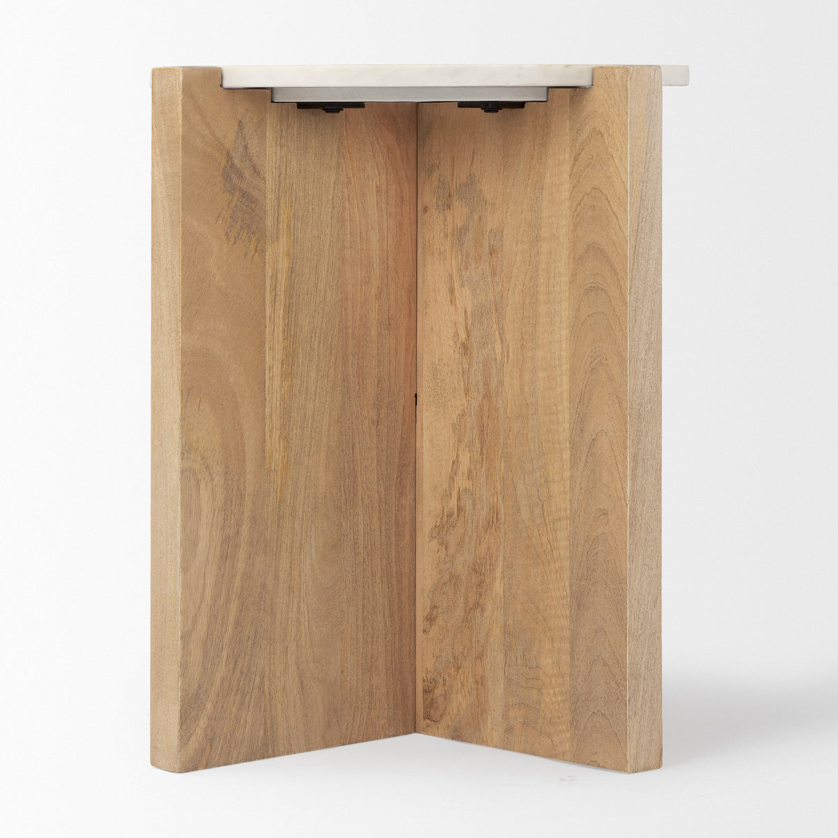 Bianca Wood and Marble Accent Table-Accent Tables-DECOROLALA