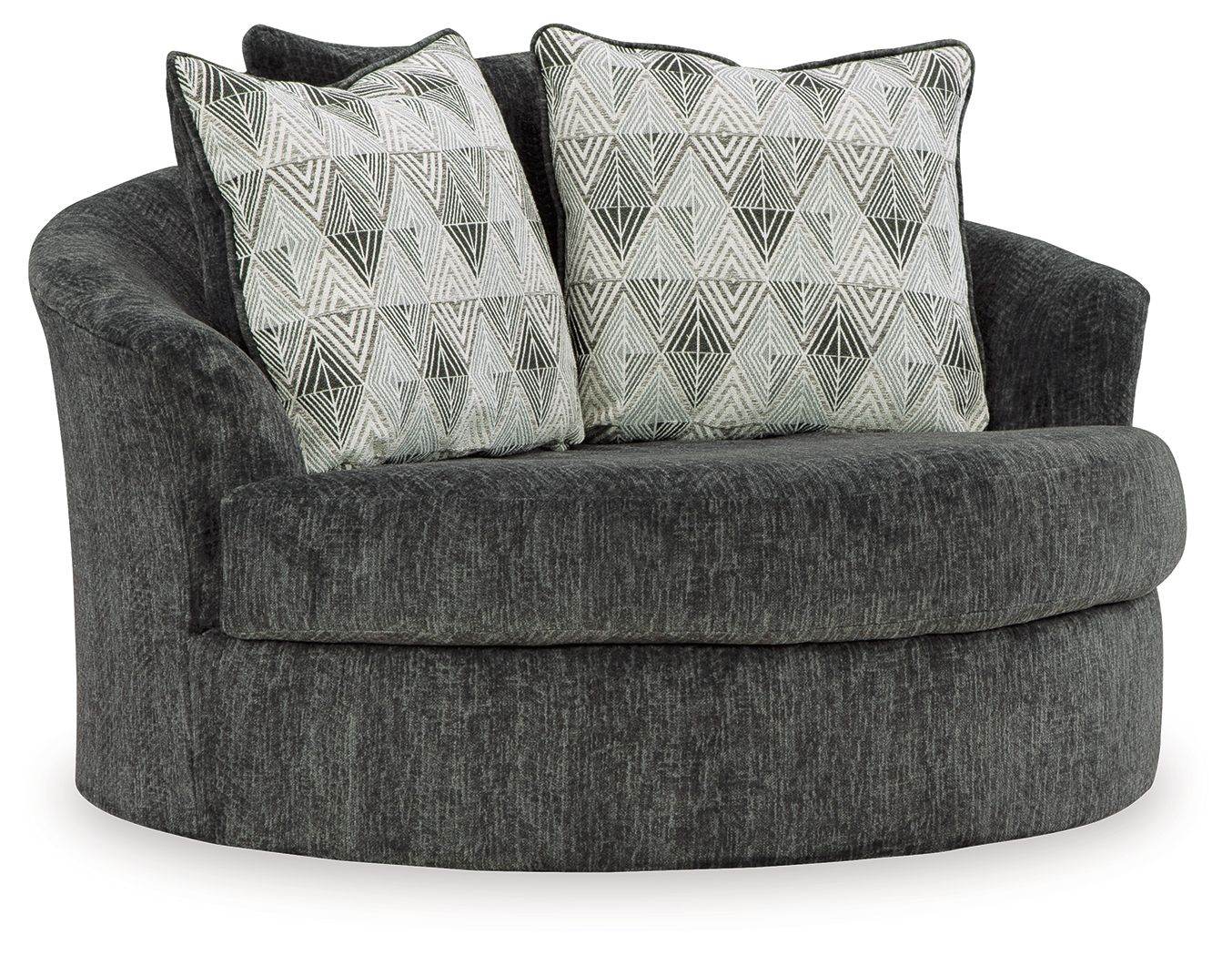 Biddeford Oversized Swivel Accent Chair Shadow-Swivel Chairs-DECOROLALA