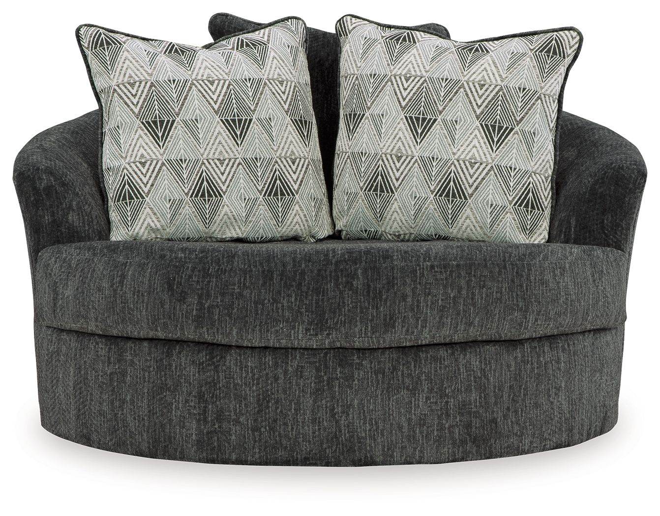 Biddeford Oversized Swivel Accent Chair Shadow-Swivel Chairs-DECOROLALA