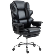 Big and Tall Office Chair - 400 lbs Black PU Leather-DECOROLALA