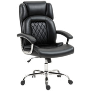 Big and Tall Office Chair 400 lbs - Black PU Leather-DECOROLALA