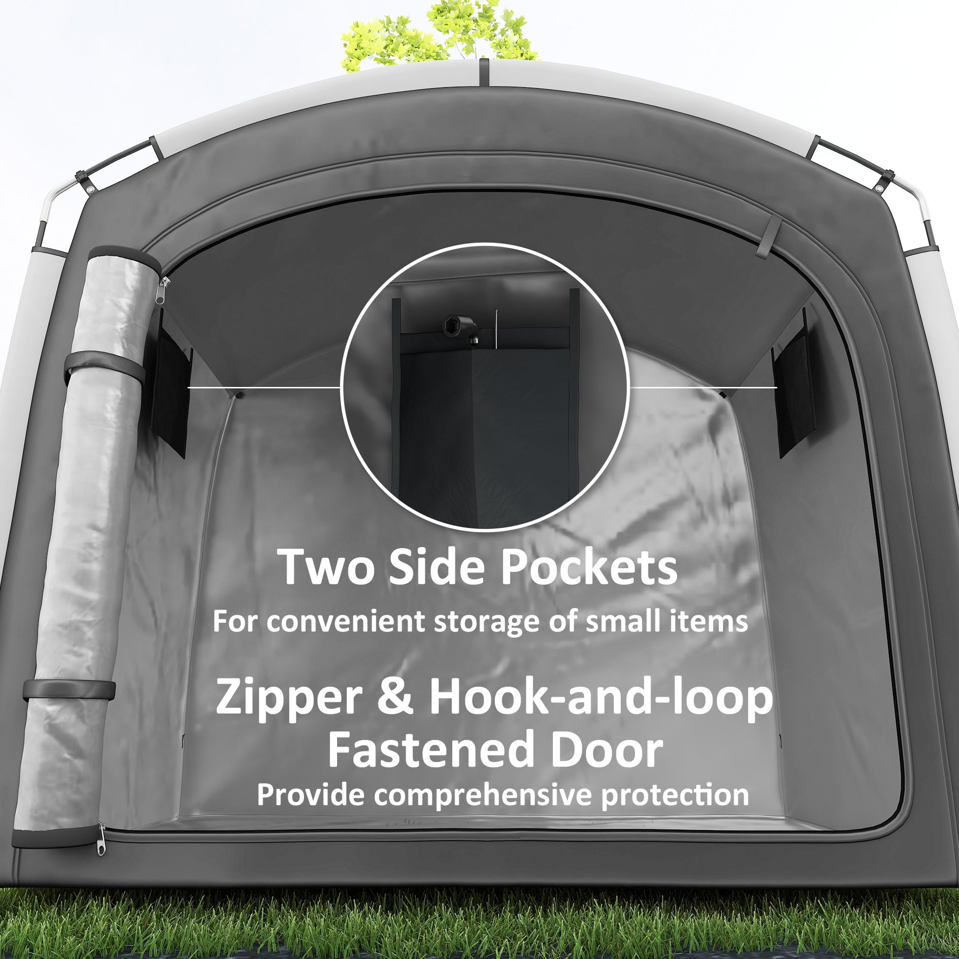 Bike Storage Shed Tent - Waterproof 3-4 Bicycle Cover Dark Grey-Patio & Garden > Lawn & Garden > Sheds-DECOROLALA