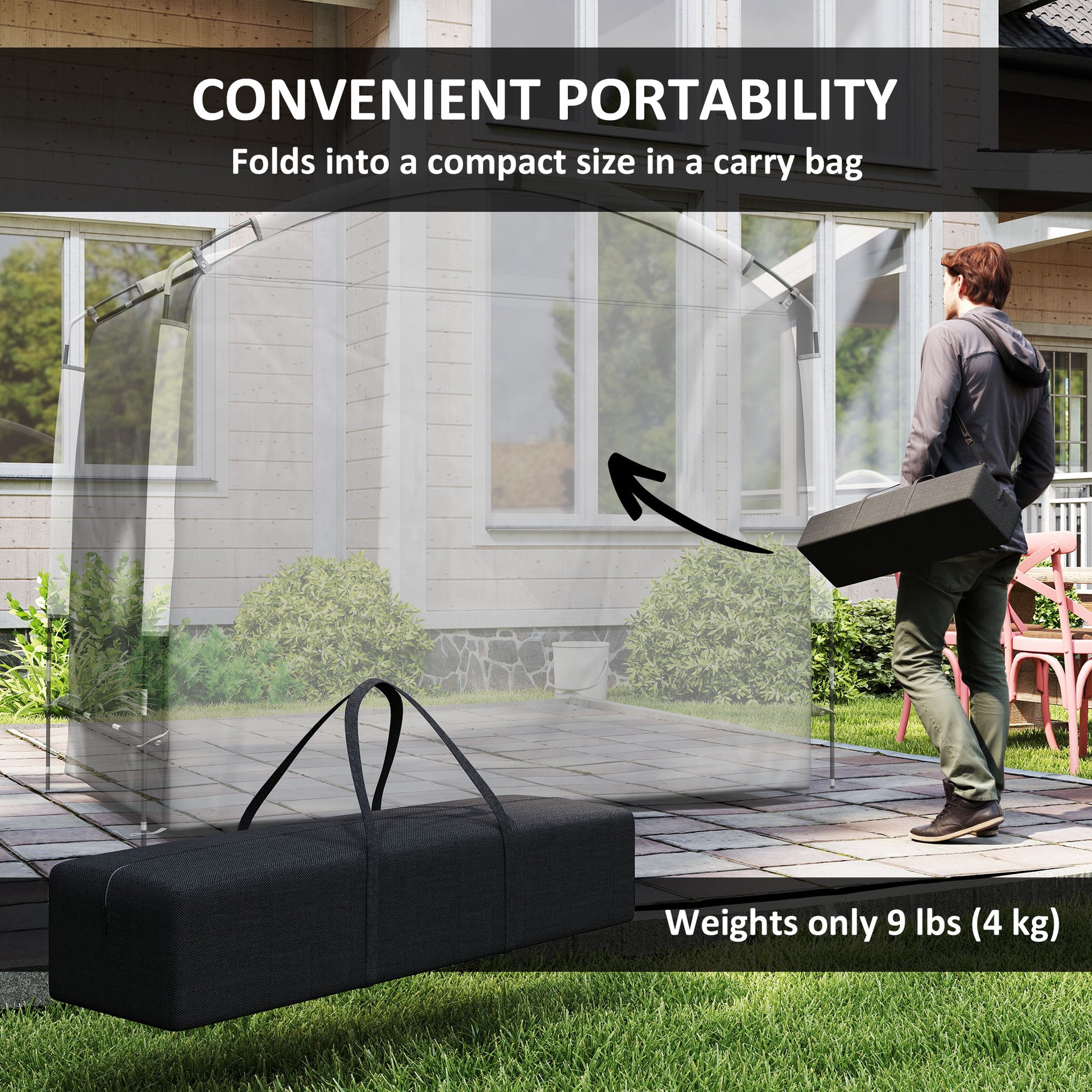 Bike Storage Shed Tent - Waterproof 3-4 Bicycle Cover Dark Grey-Patio & Garden > Lawn & Garden > Sheds-DECOROLALA