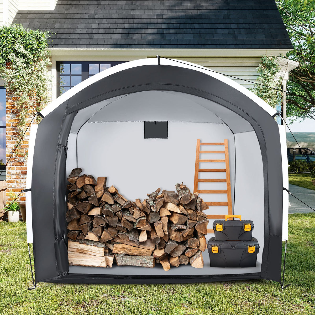 Bike Storage Shed Tent with PU4000MM Waterproof 210D Oxford Fabric for 5 Bikes-Carports-DECOROLALA