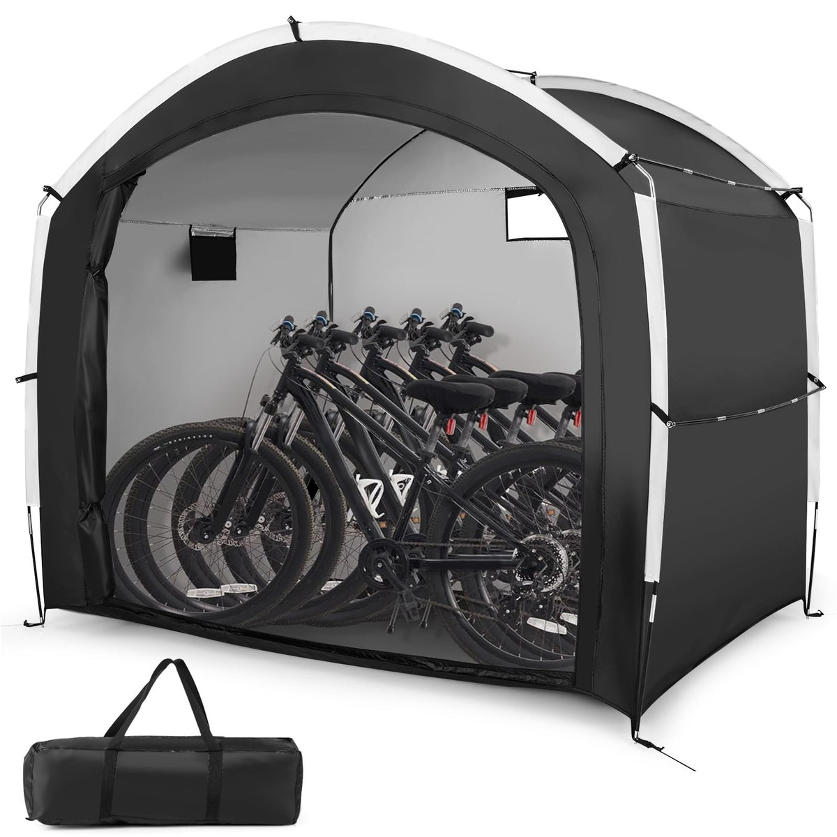 Bike Storage Shed Tent with PU4000MM Waterproof 210D Oxford Fabric for 5 Bikes-Carports-DECOROLALA
