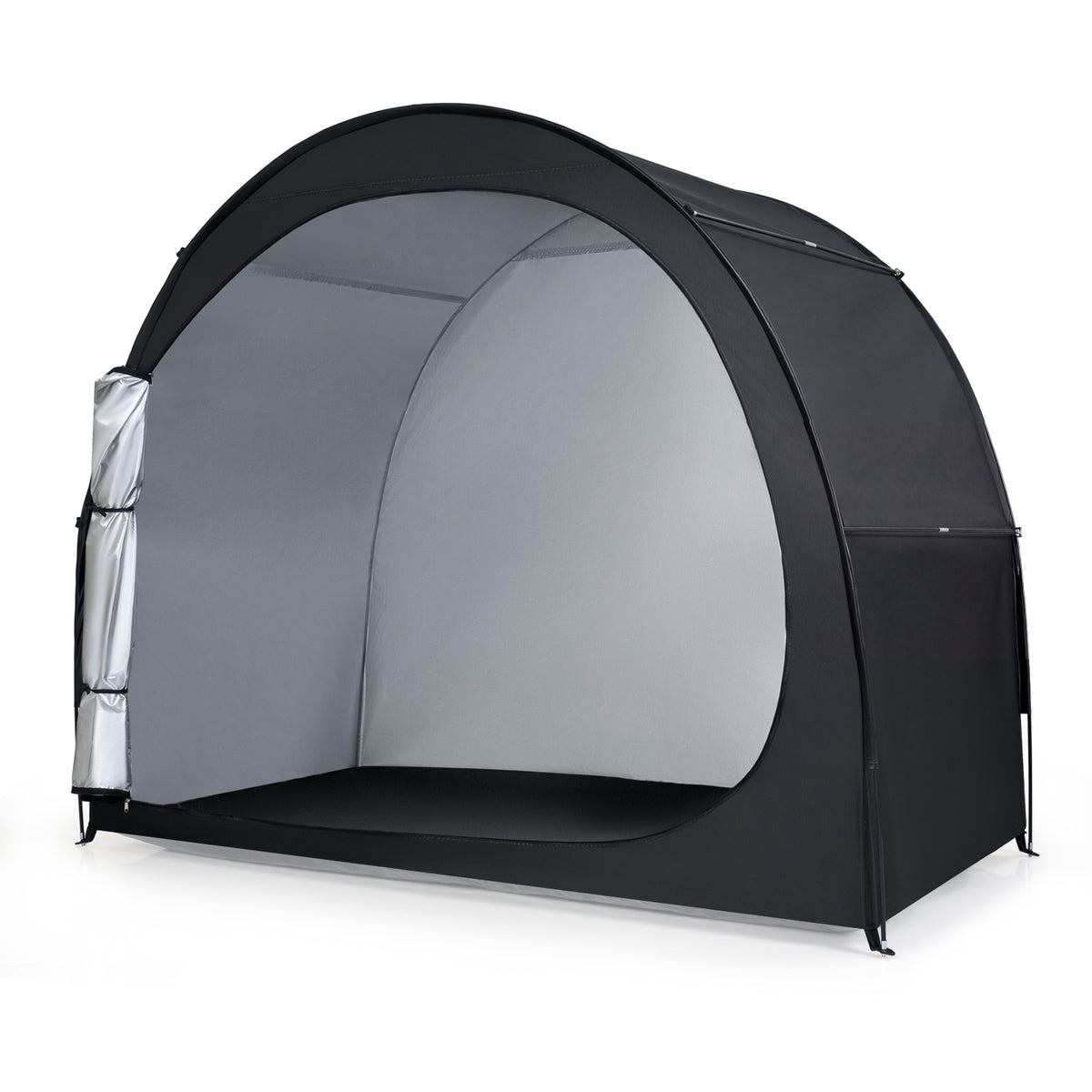 Bike Storage Tent Portable Bicycle Shed with Waterproof PU Coated Oxford Fabric-Black-Carports-DECOROLALA