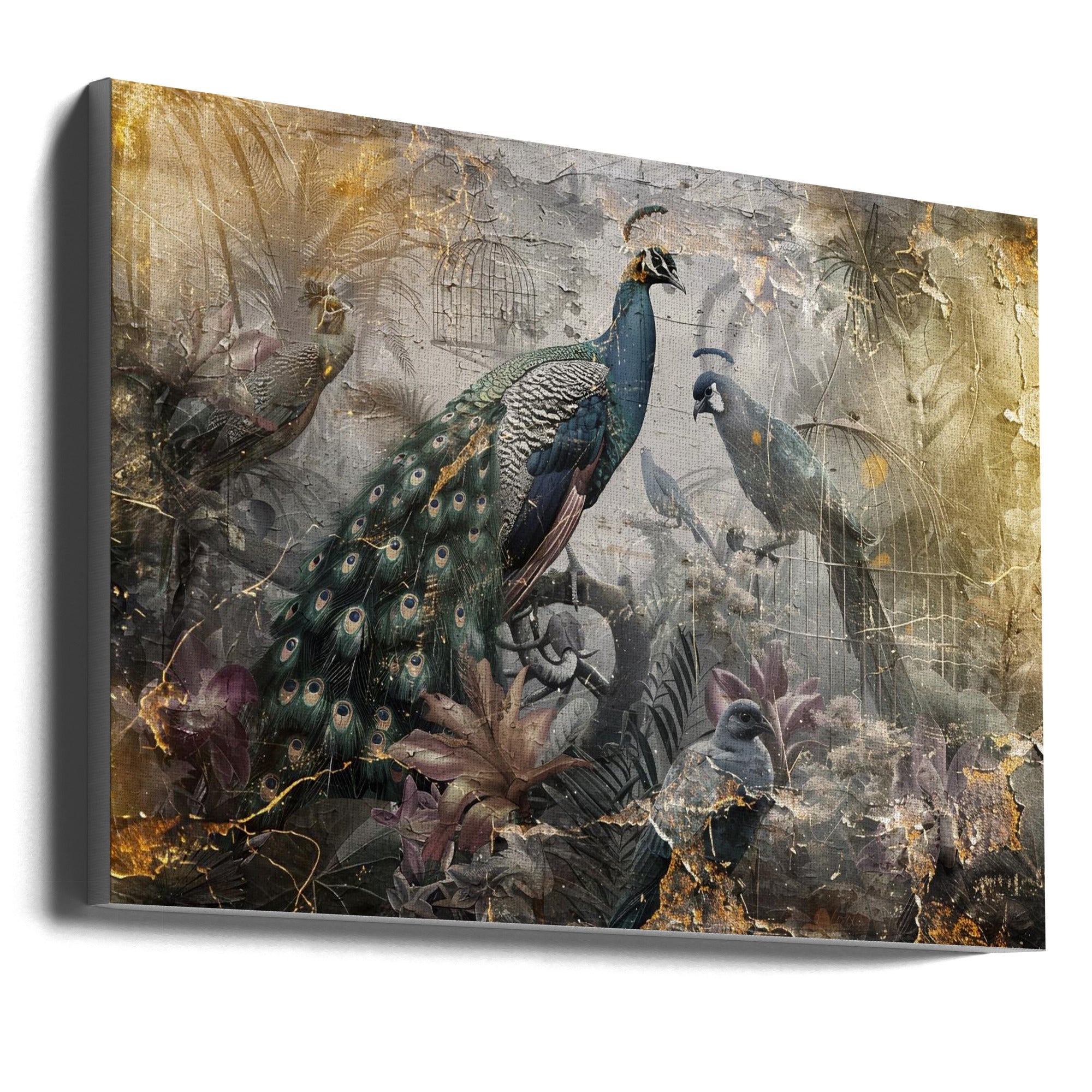 Bird Birds Animal Vintage Art Illustration Wall Art-canvas-DECOROLALA