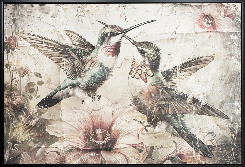 Bird Birds Animal Vintage Art Illustration Wallart 10-canvas-DECOROLALA