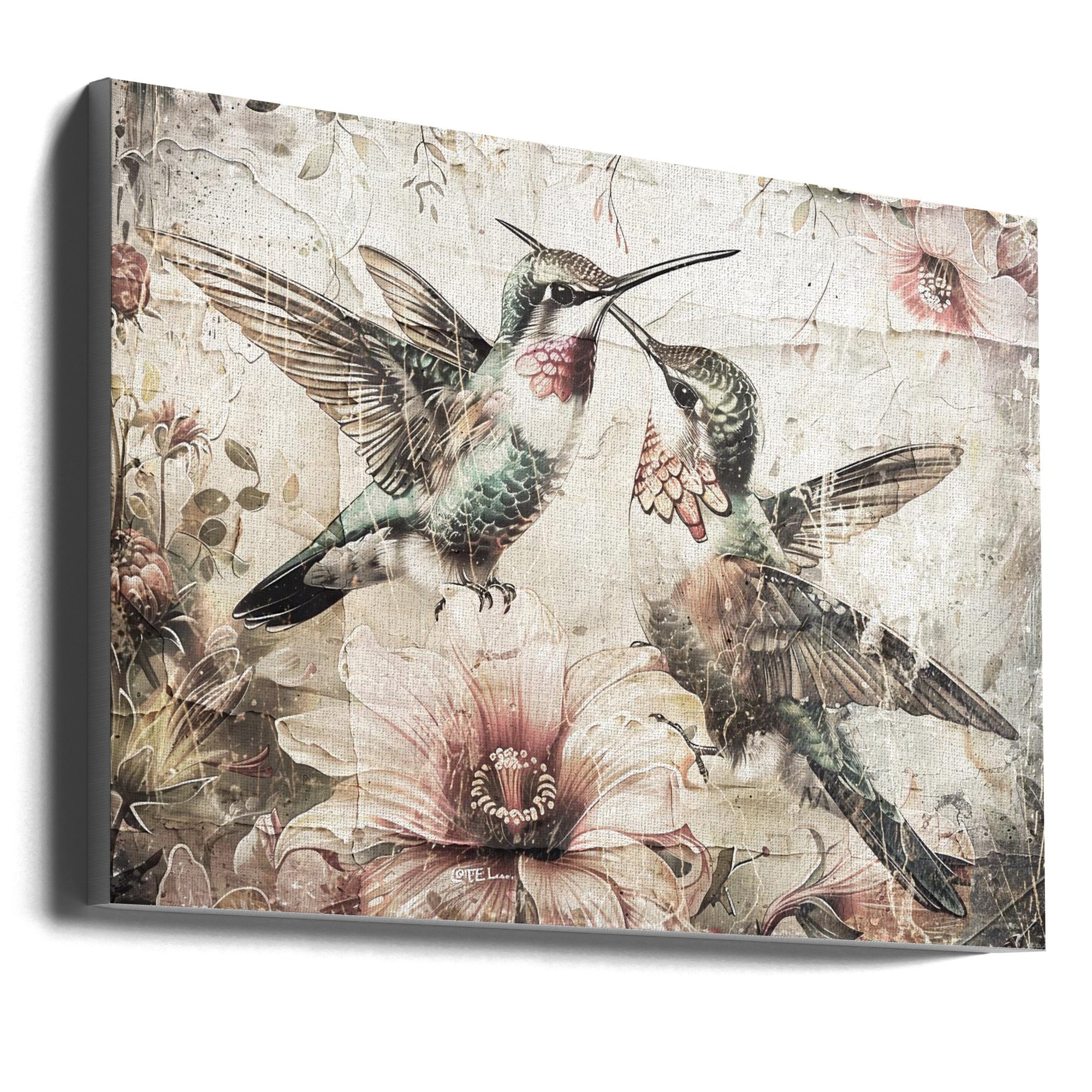 Bird Birds Animal Vintage Art Illustration Wallart 10-canvas-DECOROLALA