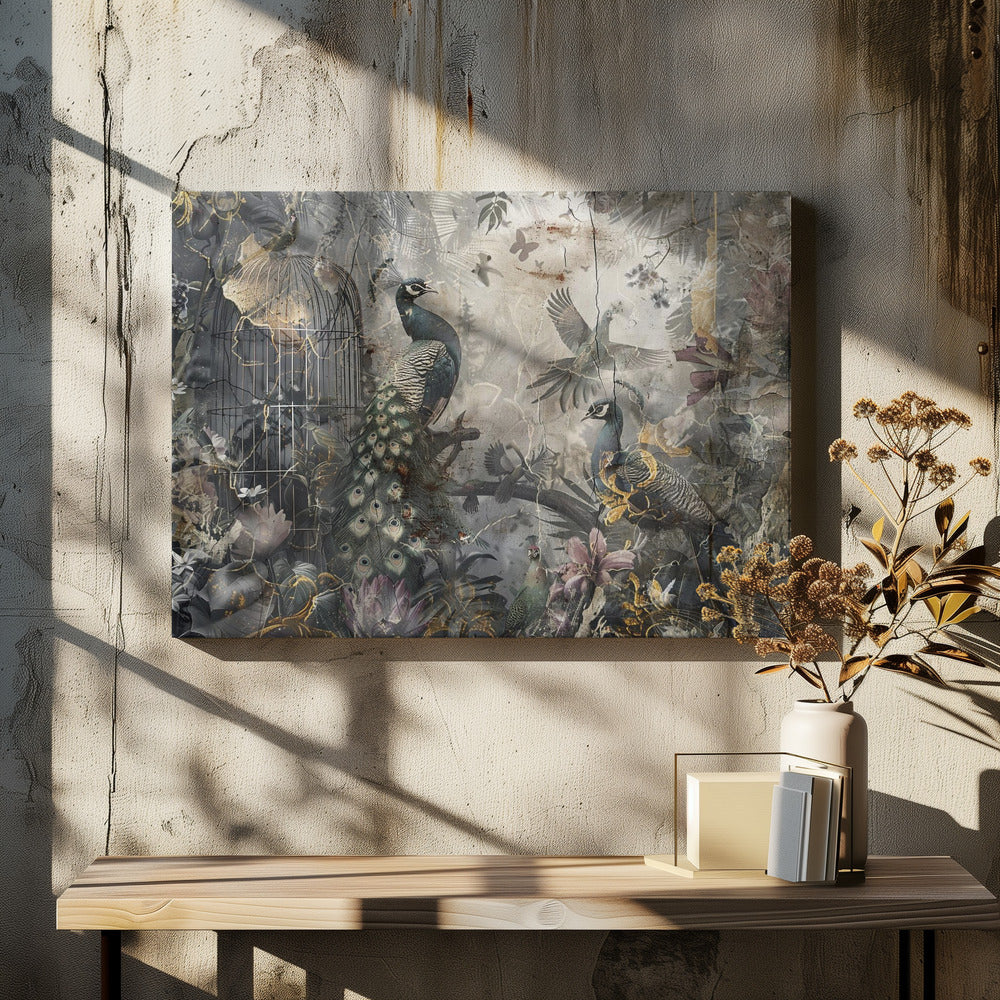 Bird Birds Animal Vintage Art Illustration Wallart 17-canvas-DECOROLALA