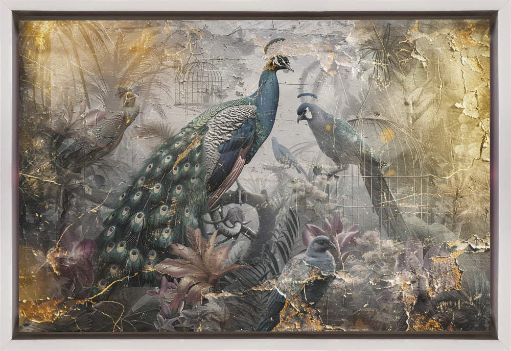 Bird Birds Animal Vintage Art Illustration Wallart 18-canvas-DECOROLALA