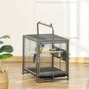 Bird Travel Carrier Cage - Black 19" x 15" x 26" Metal Cage-Birds-DECOROLALA