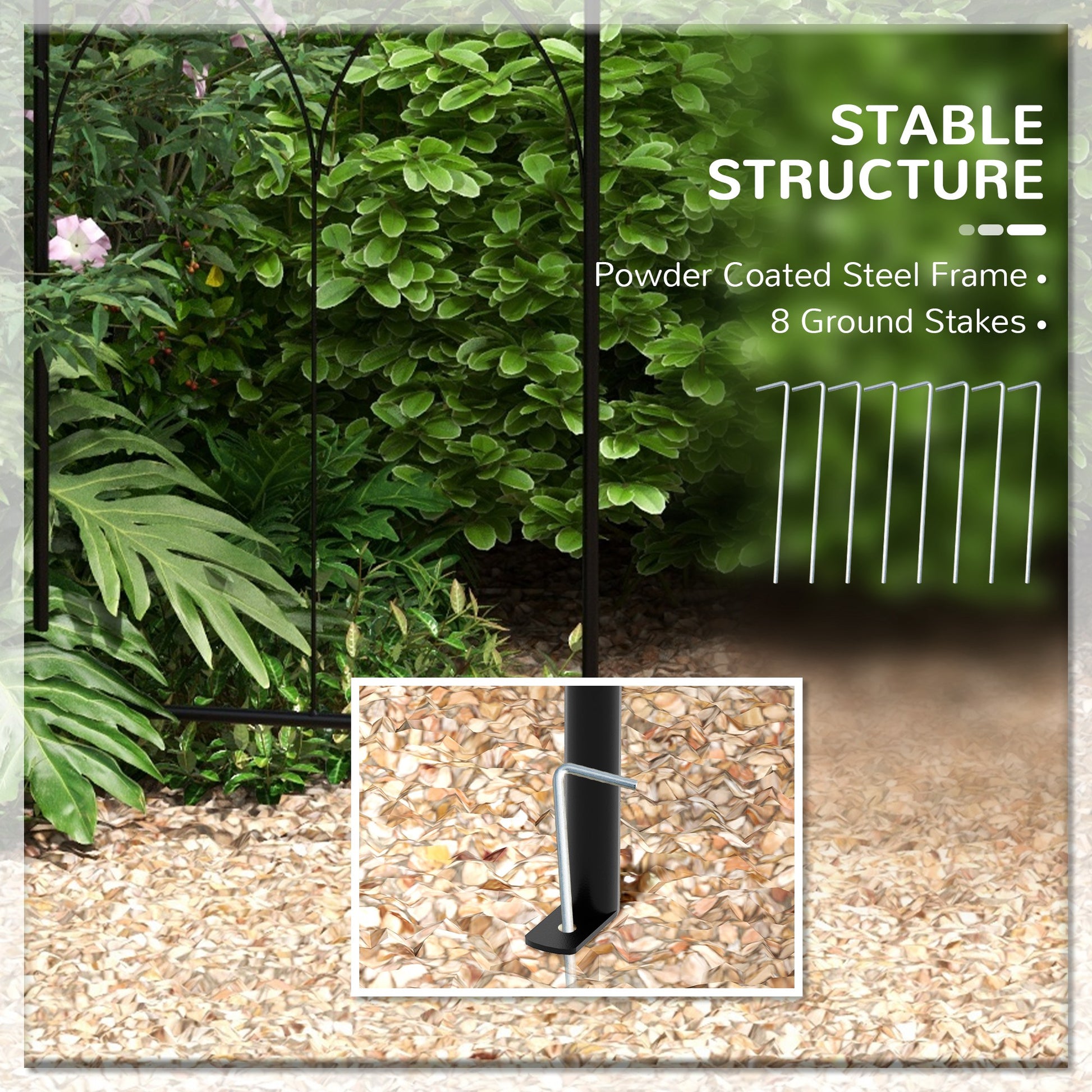 Birdcage Garden Arbour - Black Metal French Style Trellis-DECOROLALA
