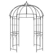 Birdcage Garden Arbour - Black Metal French Style Trellis-DECOROLALA