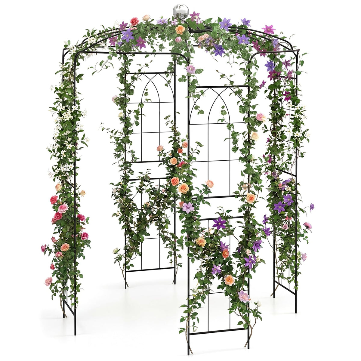 Birdcage Shape Gazebo for Climbing Plants and Wedding Ceremony Decoration-Garden Arbors-DECOROLALA