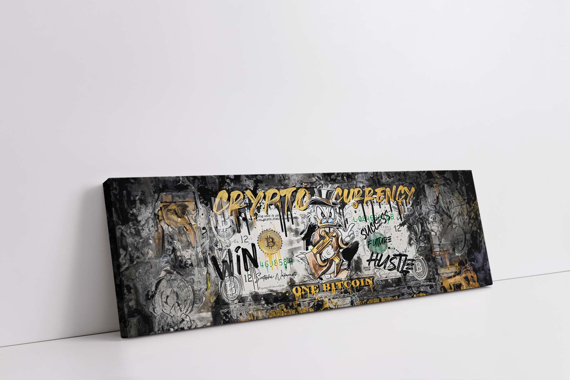 Bitcoin Pop Art Canvas 72x24 - Ready to Hang-Wall Art-DECOROLALA