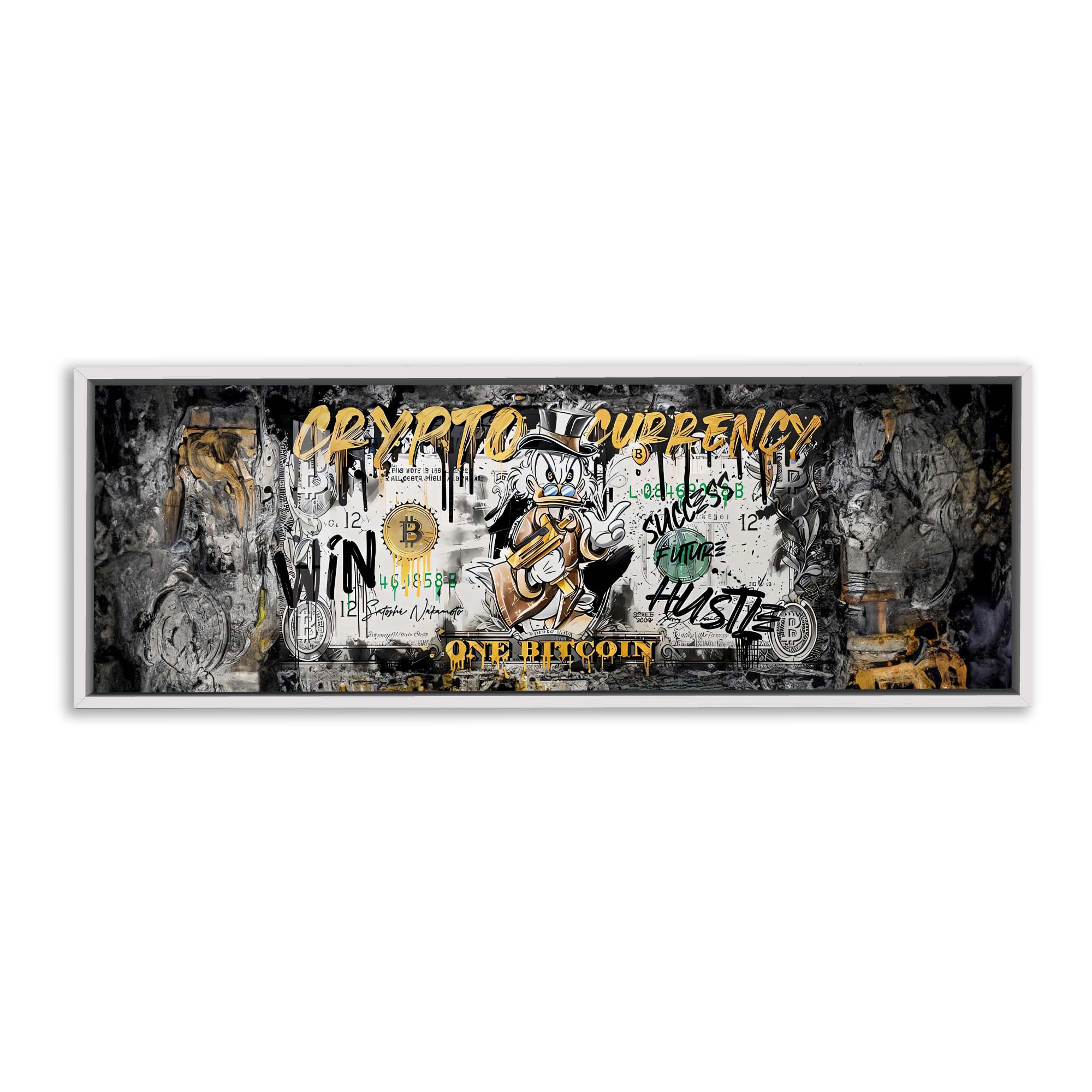 Bitcoin Pop Art Canvas 72x24 - Ready to Hang-Wall Art-DECOROLALA