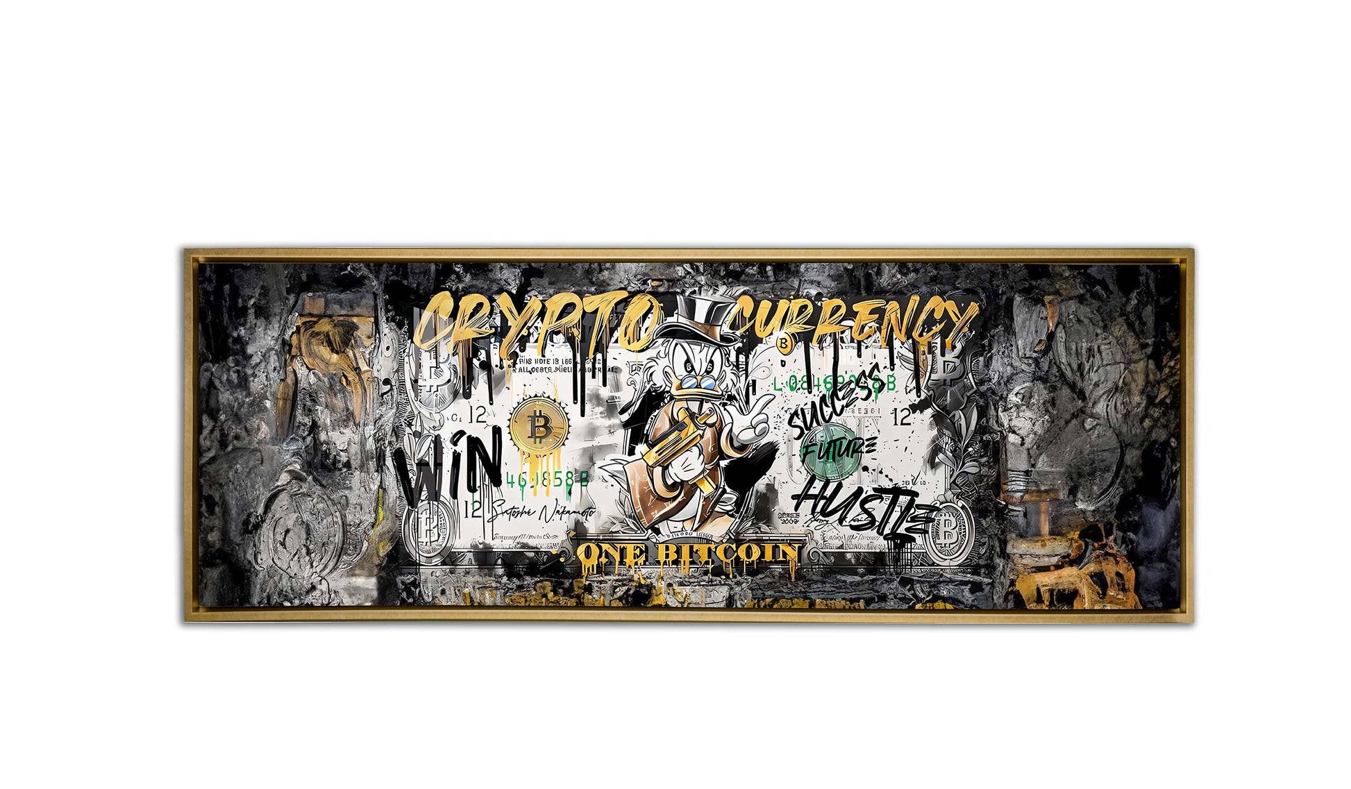 Bitcoin Pop Art Canvas 72x24 - Ready to Hang-Wall Art-DECOROLALA