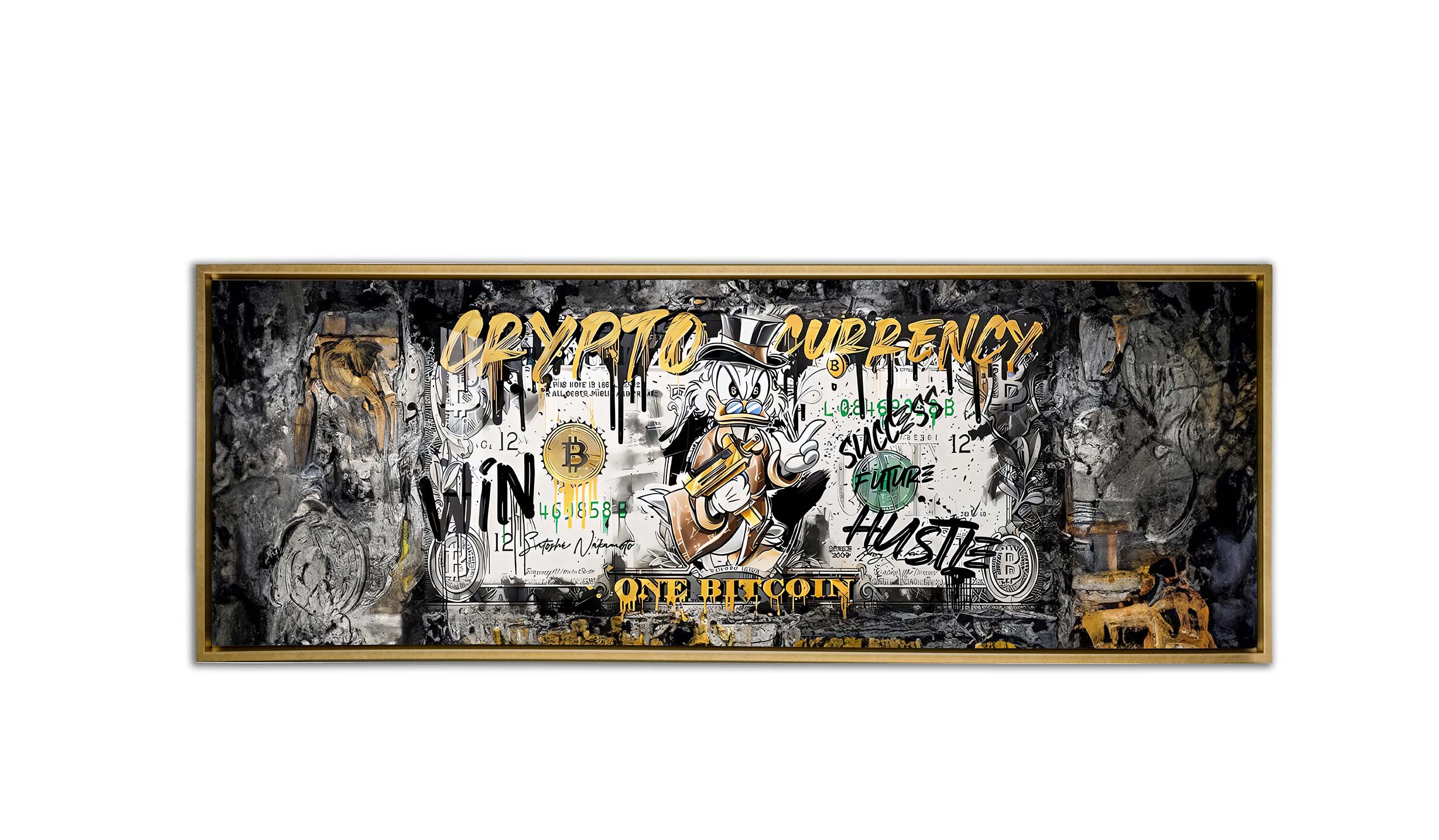 Bitcoin Pop Art Canvas 72x24 - Ready to Hang-Wall Art-DECOROLALA