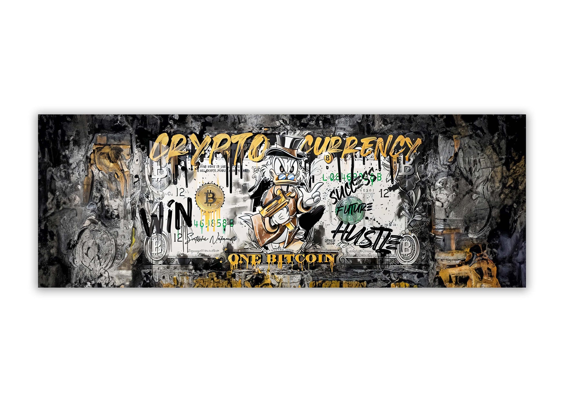 Bitcoin Pop Art Canvas 72x24 - Ready to Hang-Wall Art-DECOROLALA