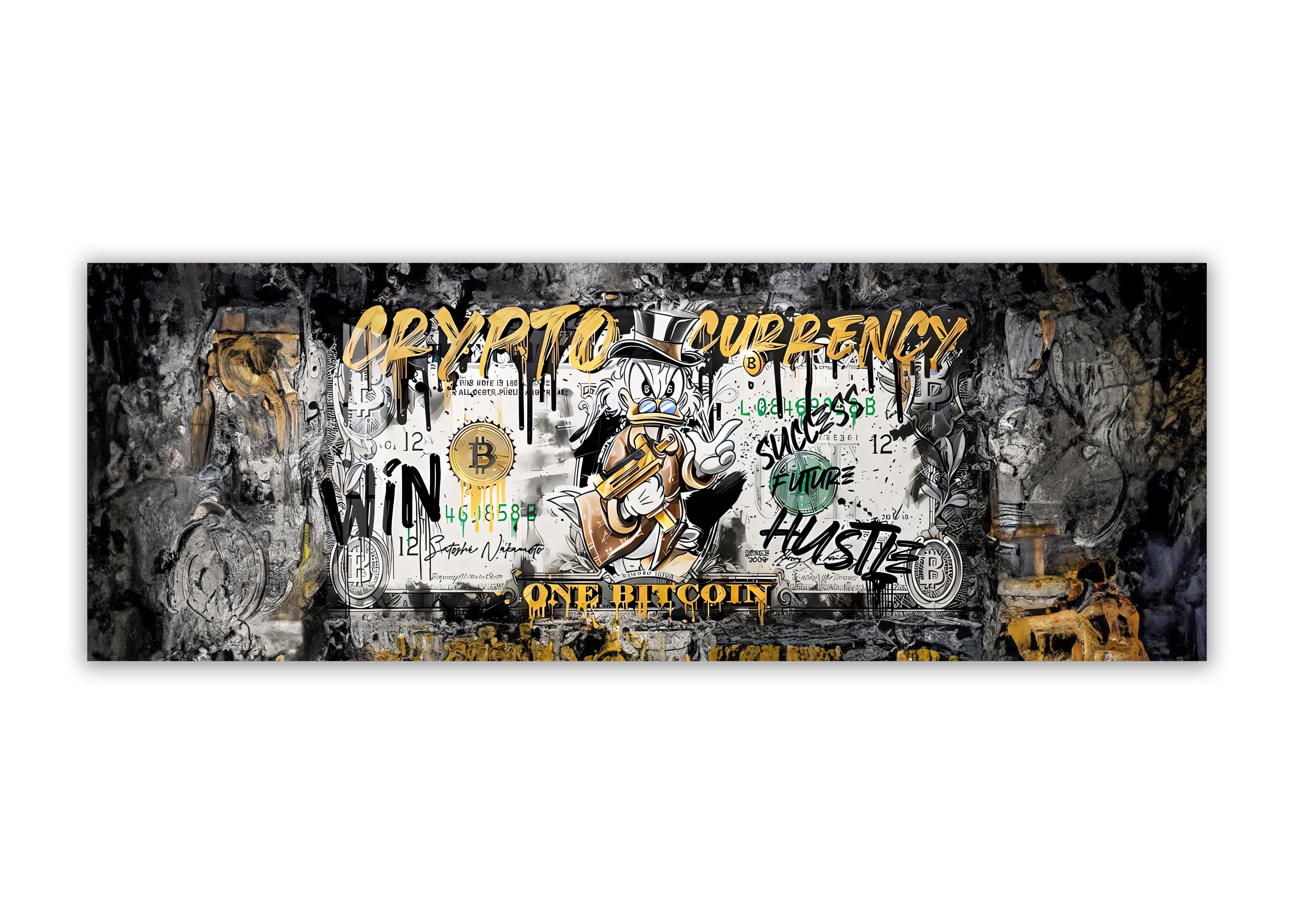 Bitcoin Pop Art Canvas 72x24 - Ready to Hang-Wall Art-DECOROLALA