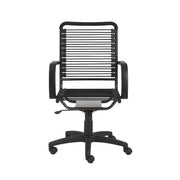 Black Adjustable Swivel Bungee Rolling Office Chair-Office Chairs-DECOROLALA