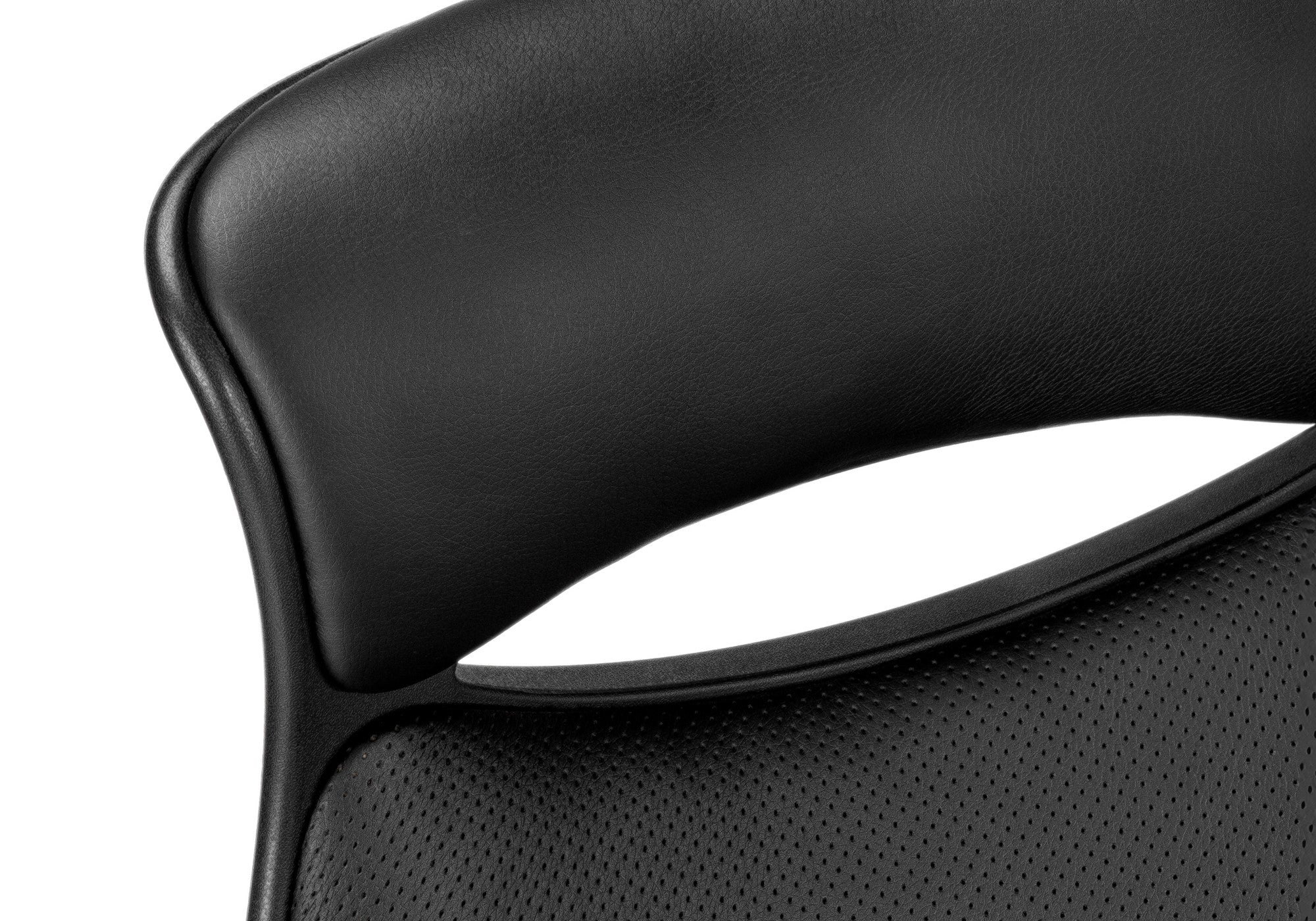 Black Adjustable Swivel Fabric Rolling Executive Office Chair-Office Chairs-DECOROLALA