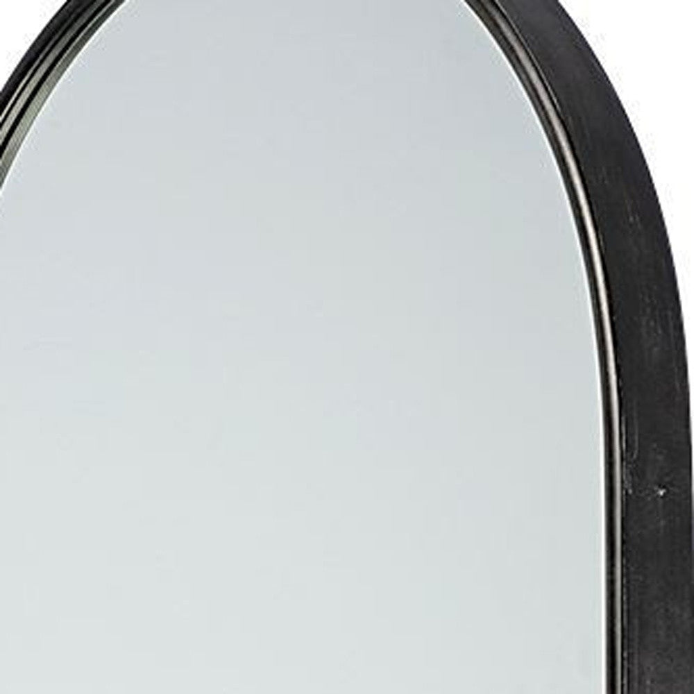 Black Arch Full Length Hanging Metal Mirror-Mirrors-DECOROLALA